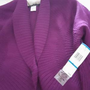 Jones New York Purple XL Cardigan Sweater NEW